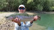Nic and Co, Rainbow trout June, big, Slovenia fly fishing